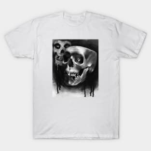 Misfit - Gothic Skull Print by Ansekenamun T-Shirt